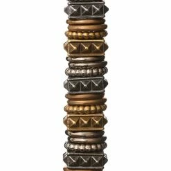 Coupon 🧨 Best deal 🔔 12 Pack: Bead Gallery® Metal-Plated Carved Ring Acrylic Rondelle Beads, 12mm ✔️ 👏