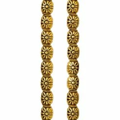 Deals 😉 Best Sale 👏 12 Pack: Bead Gallery® Gold Carved Flower Tube Beads, 10mm 🔥 🔔