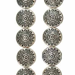 Best deal 🌟 Budget 💯 12 Pack: Bead Gallery® Antique Silver Carved Lentil Beads, 11mm 👏 😉