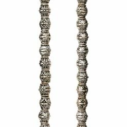 Buy 🥰 Brand new 🎁 12 Pack: Bead Gallery® Antique Silver Carved Flower Tube Beads, 7mm ✔️ 🌟