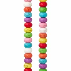 Outlet 💯 Cheapest 🛒 12 Pack: Bead Gallery® Colourful Howlite Rondel Beads, 8mm 🔔 ⌛