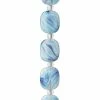 Wholesale 😀 Promo 🥰 12 Pack: Bead Gallery® Blue Swirl Glass Lentil Beads, 14mm 🛒 ⭐ -Bead Gallery Shop MP264506 31