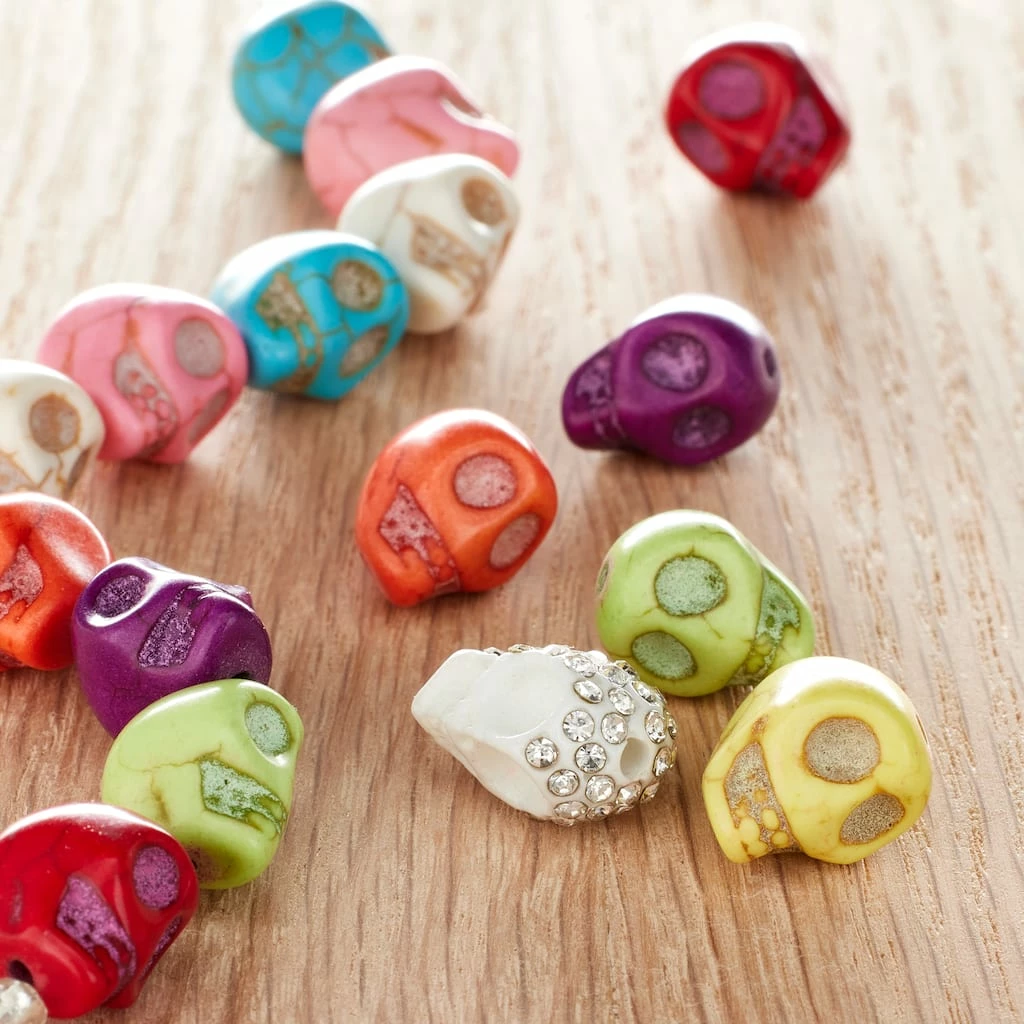 Flash Sale ๐งจ Promo ๐ 12 Pack: Bead Gallery® Multicolor Howlite Skull Beads, 12mm ๐ โ 4 Flash Sale ๐งจ Promo ๐ 12 Pack: Bead Gallery® Multicolor Howlite Skull Beads, 12mm ๐ โ - Image 2