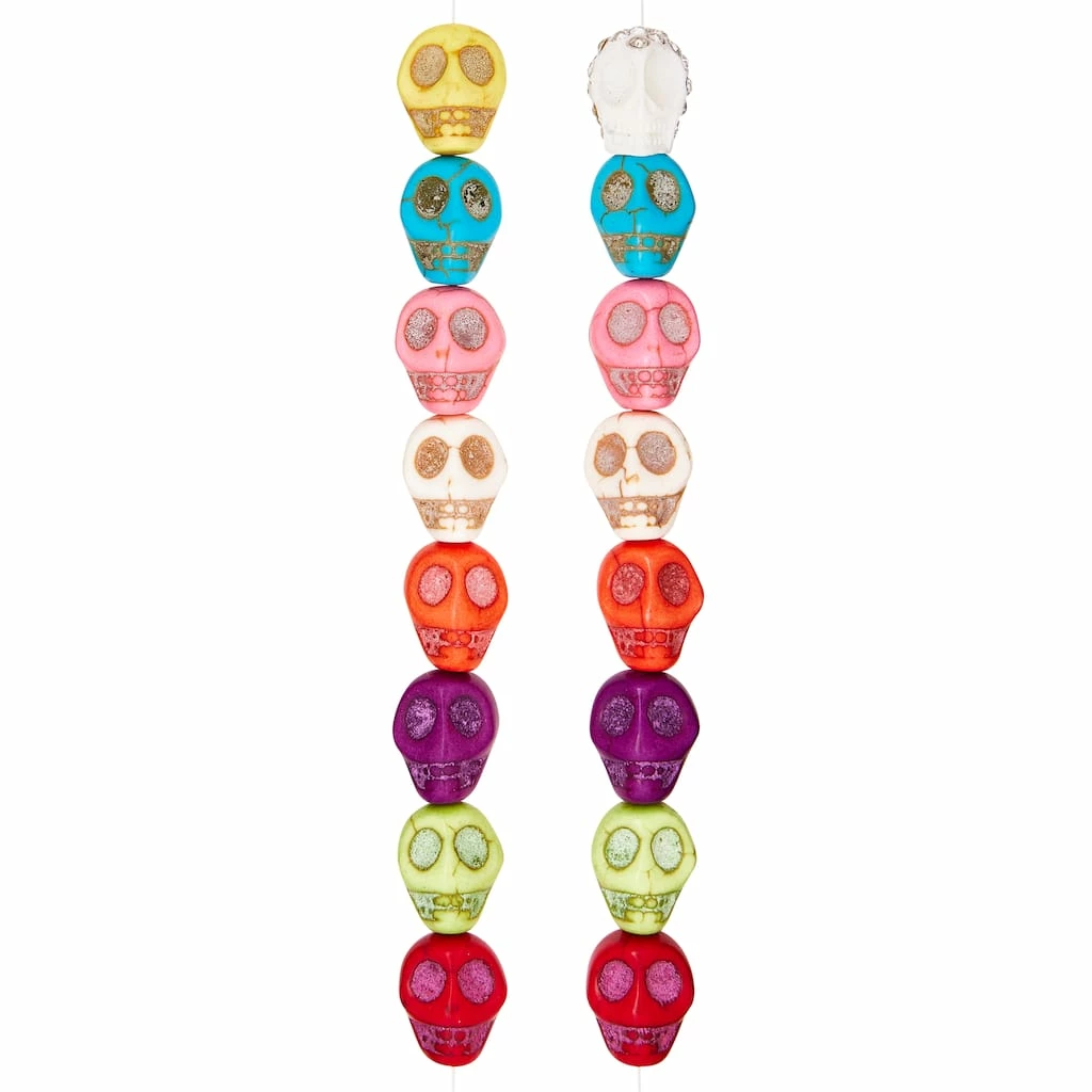 Flash Sale ๐งจ Promo ๐ 12 Pack: Bead Gallery® Multicolor Howlite Skull Beads, 12mm ๐ โ 5 Flash Sale ๐งจ Promo ๐ 12 Pack: Bead Gallery® Multicolor Howlite Skull Beads, 12mm ๐ โ - Image 3