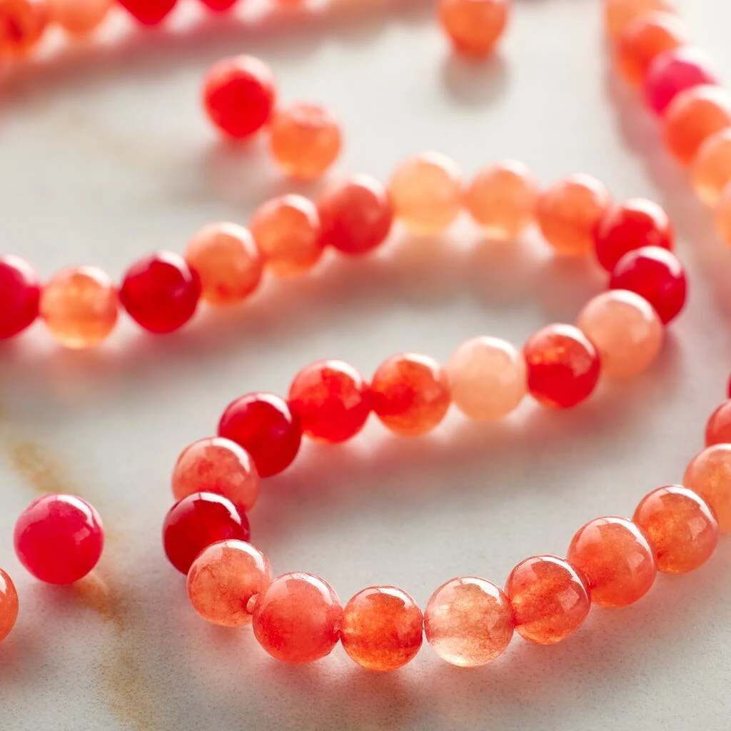 Cheap ๐ Hot Sale ๐ 12 Pack: Bead Gallery® Orange Mix Stone Round Beads, 4mm โญ โ๏ธ 4 Cheap ๐ Hot Sale ๐ 12 Pack: Bead Gallery® Orange Mix Stone Round Beads, 4mm โญ โ๏ธ - Image 2