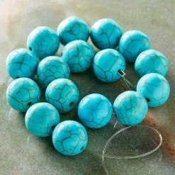 Cheap 👏 Best reviews of ⭐ 12 Pack: Bead Gallery® Turquoise Dyed Howlite Round Beads, 12mm ❤️ 👏 -Bead Gallery Shop MP265335 20