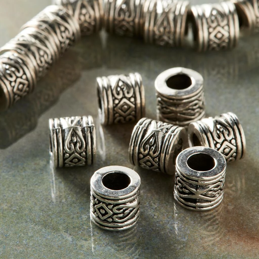 Best Pirce โค๏ธ Budget ๐งจ 12 Pack: Bead Gallery® Silver Heart Pattern Metal Rondelle Beads, 8mm ๐ ๐ฏ 4 Best Pirce โค๏ธ Budget ๐งจ 12 Pack: Bead Gallery® Silver Heart Pattern Metal Rondelle Beads, 8mm ๐ ๐ฏ - Image 2