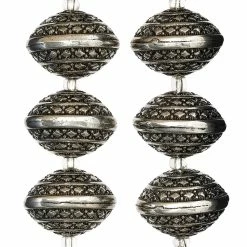 Cheapest ๐ Cheap ๐ 12 Pack: Bead Gallery® Silver Carved Metal Plated Rondelle Beads, 22mm โจ ๐ฏ