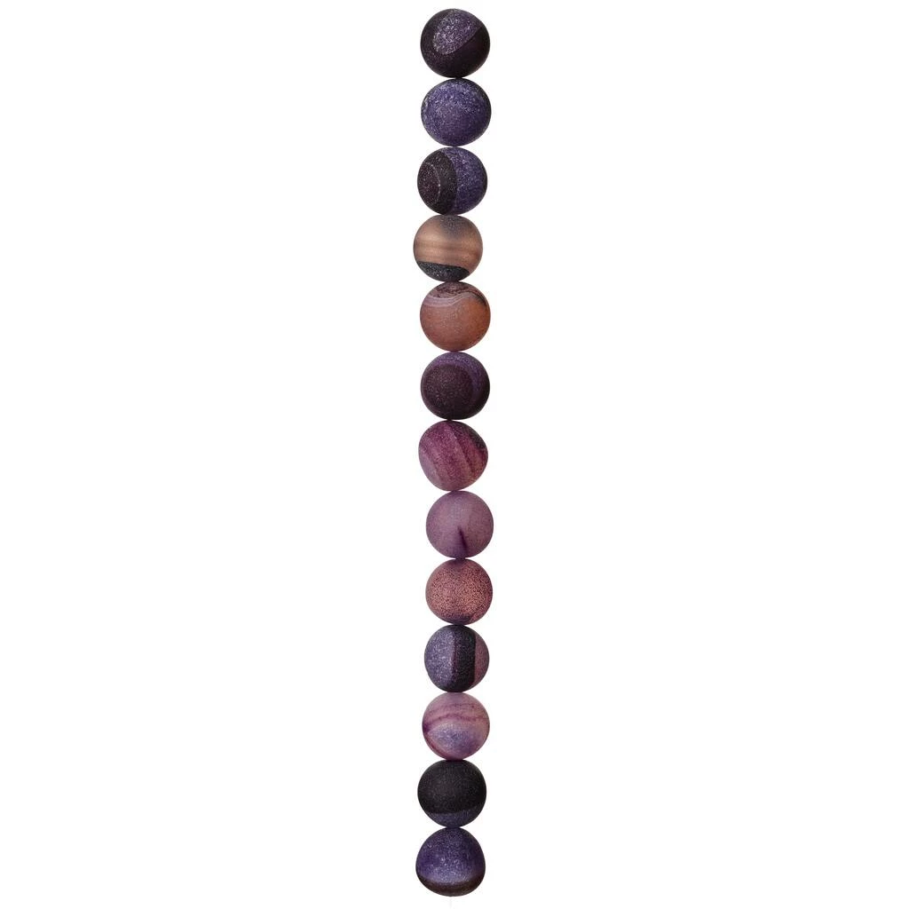 Flash Sale 😍 Outlet 💯 12 Pack: Bead Gallery® Purple & Natural Marbleized Agate Stone Round Beads, 12mm 😉 😍 5 Flash Sale 😍 Outlet 💯 12 Pack: Bead Gallery® Purple & Natural Marbleized Agate Stone Round Beads, 12mm 😉 😍 - Image 3