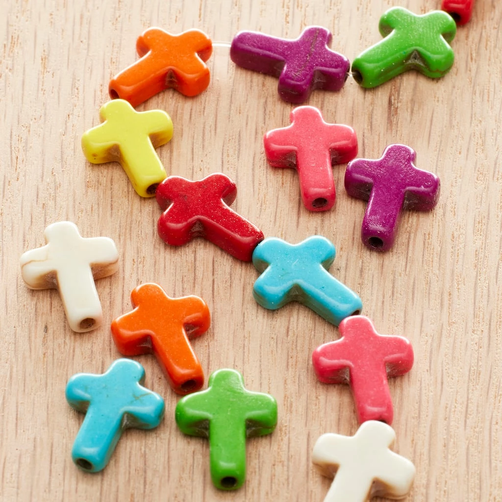 Wholesale ๐ Flash Sale โ 12 Pack: Bead Gallery® Multicolor Reconstituted Stone Cross Beads, 15mm ๐ ๐ 4 Wholesale ๐ Flash Sale โ 12 Pack: Bead Gallery® Multicolor Reconstituted Stone Cross Beads, 15mm ๐ ๐ - Image 2