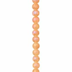 New 🤩 Cheapest 👏 12 Pack: Bead Gallery® Orange Crackle Glass Round Beads, 8mm 🛒 😍 -Bead Gallery Shop MP321743 31