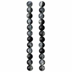 Flash Sale ⭐ Coupon ✨ 12 Pack: Bead Gallery® Black Crackled Glass Round Beads, 8mm 😉 💯 -Bead Gallery Shop MP321766 30