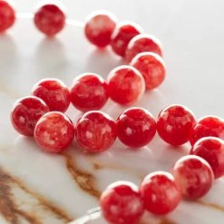 Cheapest 😍 Hot Sale 🧨 12 Pack: Bead Gallery® Red Round Stone Beads, 10mm 😀 🔥 -Bead Gallery Shop MP322277 20