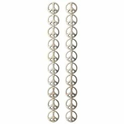 Budget ✔️ Wholesale ✔️ 12 Pack: Bead Gallery® Silver Metal Peace Beads, 13mm 👍 😉 -Bead Gallery Shop MP322380 30