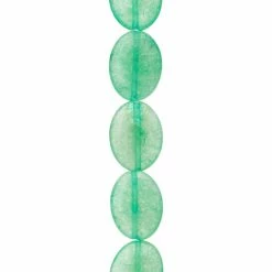 Cheap ๐ Wholesale ๐ 12 Pack: Bead Gallery® Green Oval Quartzite Beads, 20mm ๐ ๐