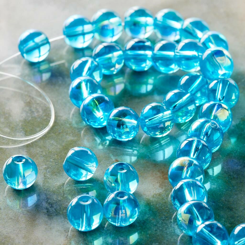 Outlet 𧨠Promo π― 12 Pack: Bead Gallery® Aqua Faceted Aurora Borealis Glass Round Beads, 8mm β β 4 Outlet 𧨠Promo π― 12 Pack: Bead Gallery® Aqua Faceted Aurora Borealis Glass Round Beads, 8mm β β - Image 2