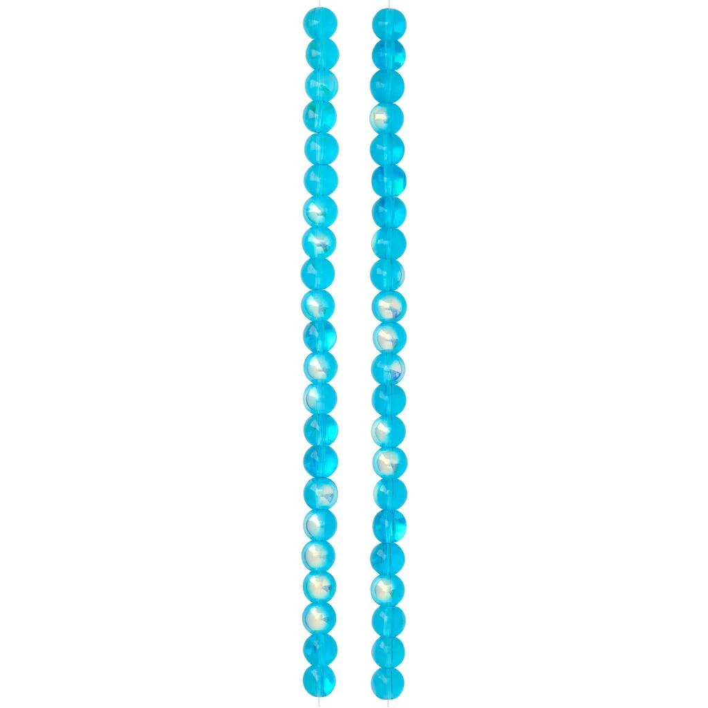 Outlet 𧨠Promo π― 12 Pack: Bead Gallery® Aqua Faceted Aurora Borealis Glass Round Beads, 8mm β β 5 Outlet 𧨠Promo π― 12 Pack: Bead Gallery® Aqua Faceted Aurora Borealis Glass Round Beads, 8mm β β - Image 3