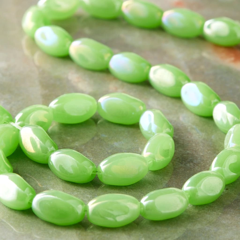 Best Sale ๐ Cheap ๐ 12 Pack: Bead Gallery® Green Opaque Glass Oval Beads, 10mm ๐ ๐คฉ 4 Best Sale ๐ Cheap ๐ 12 Pack: Bead Gallery® Green Opaque Glass Oval Beads, 10mm ๐ ๐คฉ - Image 2