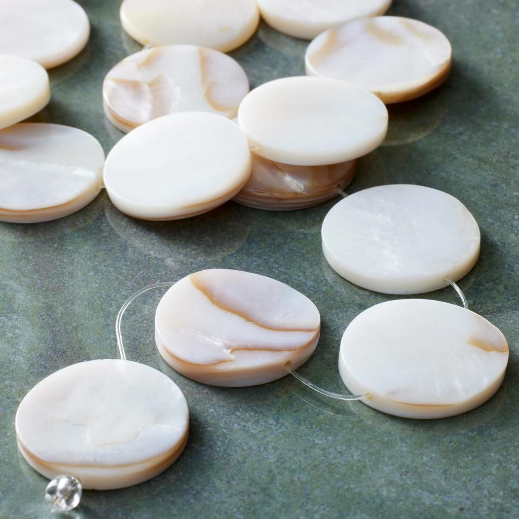 Buy ๐ Top 10 ๐คฉ 12 Pack: Bead Gallery® White Shell Lentil Beads, 20mm ๐ ๐ 4 Buy ๐ Top 10 ๐คฉ 12 Pack: Bead Gallery® White Shell Lentil Beads, 20mm ๐ ๐ - Image 2