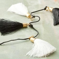 Budget 🥰 Flash Sale 😉 12 Pack: Bead Gallery® Black & White Tassel Beads, 45mm 🤩 👏 -Bead Gallery Shop MP436608 20