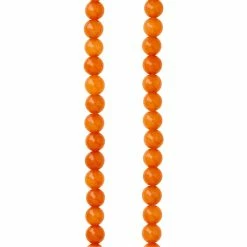 Wholesale 🔔 Brand new 🛒 12 Pack: Bead Gallery® Orange Quartzite Round Beads, 4mm 🧨 🔥