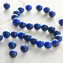 Best Pirce ⭐ Deals 🤩 12 Pack: Bead Gallery® Sapphire Reconstituted Lapis Round Beads, 6mm 🔥 🛒