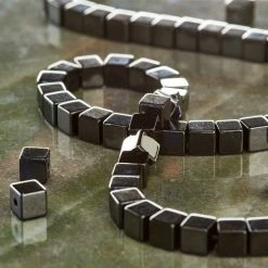 New ✔️ Hot Sale 👍 12 Pack: Bead Gallery® Black & Silver Hematite Cube Beads, 4mm ❤️ 🧨 -Bead Gallery Shop MP464250