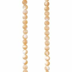 Hot Sale 🥰 Top 10 💯 12 Pack: Bead Gallery® Natural Amber Mother of Pearl Beads, 4mm 🧨 🤩