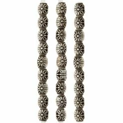 Best reviews of 😀 Best reviews of 😍 12 Pack: Bead Gallery® Silver-Plated Antique Flower Round Beads, 10mm 🧨 👍 -Bead Gallery Shop MP470762 30