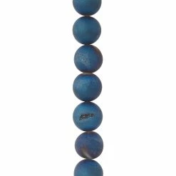 Best Sale ⌛ Outlet ⌛ 12 Pack: Bead Gallery® Blue Druzy Agate Stone Beads, 10mm 🎉 🎁 -Bead Gallery Shop MP471497 31