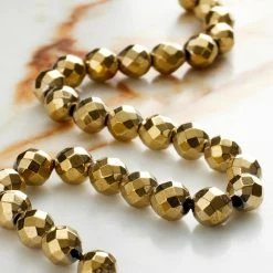 Hot Sale 😍 Discount 🛒 12 Pack: Bead Gallery® Gold Faceted Luster Hematite Round Beads, 6mm 🔥 💯 -Bead Gallery Shop MP471730 20