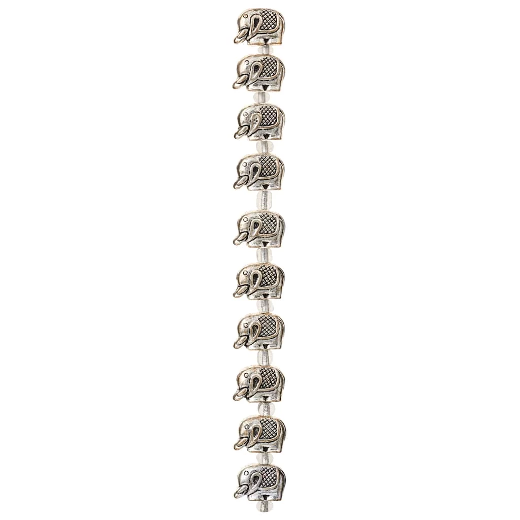 Top 10 ๐ Flash Sale โ 12 Pack: Bead Gallery® Silver Metal Elephant Beads, 12mm ๐ ๐ 6 Top 10 ๐ Flash Sale โ 12 Pack: Bead Gallery® Silver Metal Elephant Beads, 12mm ๐ ๐ - Image 4