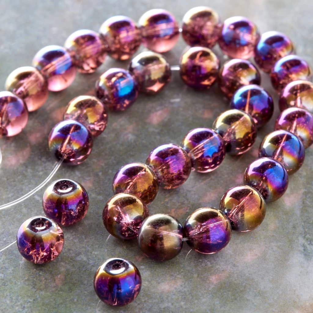 Wholesale ๐ Brand new โญ 12 Pack: Bead Gallery® Multicolored Fancy Round Glass Beads, 8mm โจ โ๏ธ 4 Wholesale ๐ Brand new โญ 12 Pack: Bead Gallery® Multicolored Fancy Round Glass Beads, 8mm โจ โ๏ธ - Image 2
