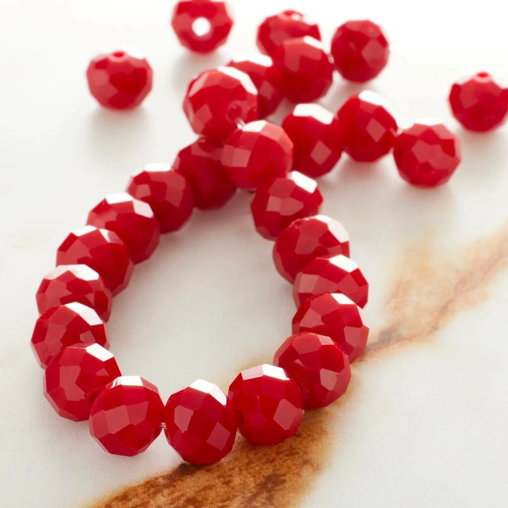 Outlet ๐ฏ Best deal ๐ 12 Pack: Bead Gallery® Red Glass Rondelle Beads, 8mm ๐ โ๏ธ 4 Outlet ๐ฏ Best deal ๐ 12 Pack: Bead Gallery® Red Glass Rondelle Beads, 8mm ๐ โ๏ธ - Image 2