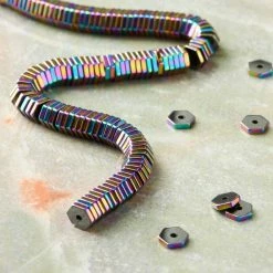 Deals 🎁 Outlet 🥰 12 Pack: Bead Gallery® Multicolor Iris Hematite Stick Beads, 6mm 🥰 🎁 -Bead Gallery Shop MP473025 20