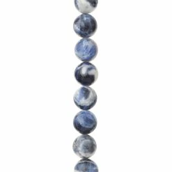 Budget 😍 Best deal 👏 12 Pack: Bead Gallery® Blue Sodalite Stone Round Beads, 10mm ⭐ 😉 -Bead Gallery Shop MP473054 31