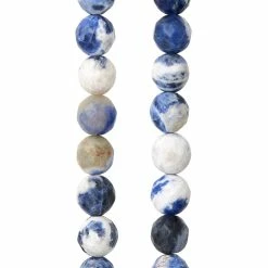 Wholesale 😉 Flash Sale ⌛ 12 Pack: Bead Gallery® Blue Sodalite Faceted Round Beads, 8mm 🔔 ⌛