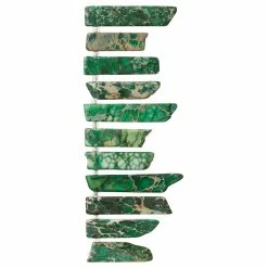 Wholesale ✔️ Top 10 💯 12 Pack: Bead Gallery® Green Dyed Imperial Jasper Stick Beads 😉 😍 -Bead Gallery Shop MP507435 30