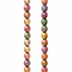 Outlet 🤩 Budget 🤩 12 Pack: Bead Gallery® Metallic Czech Glass Faceted Round Beads, 6mm 🎁 👍